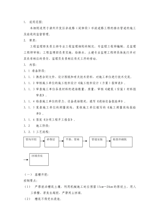 市政道路排水工程监理细则