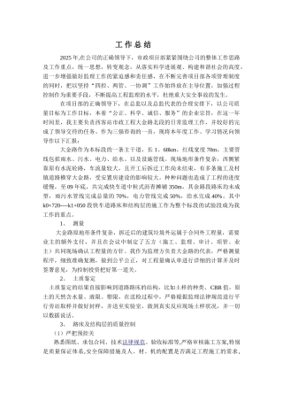 市政项目工程监理总结