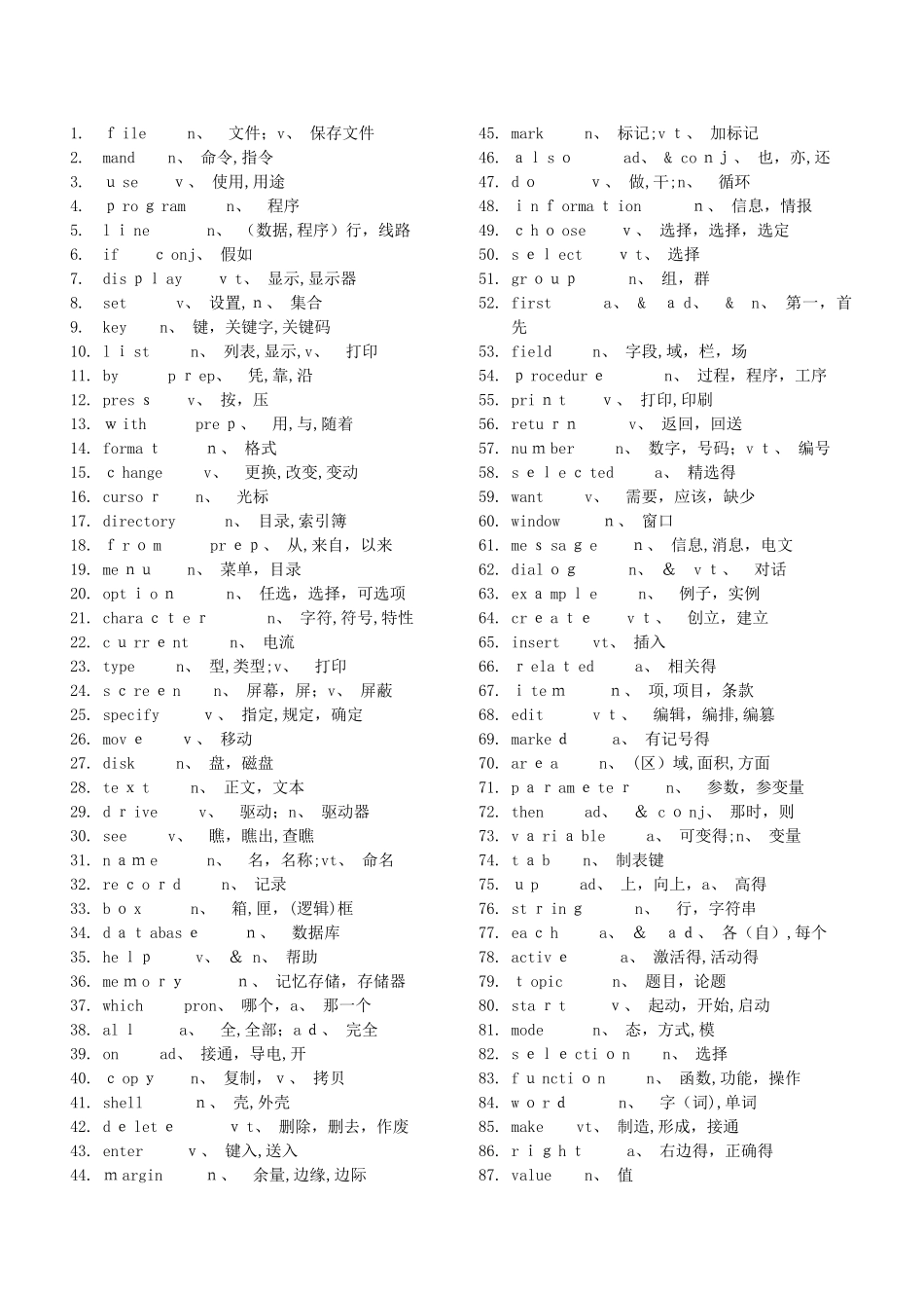 常用计算机专业英语词汇 缩写解释_第2页