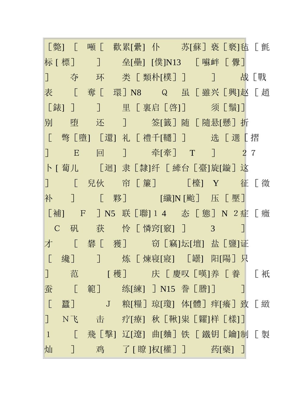 常见繁体字对照表_第2页