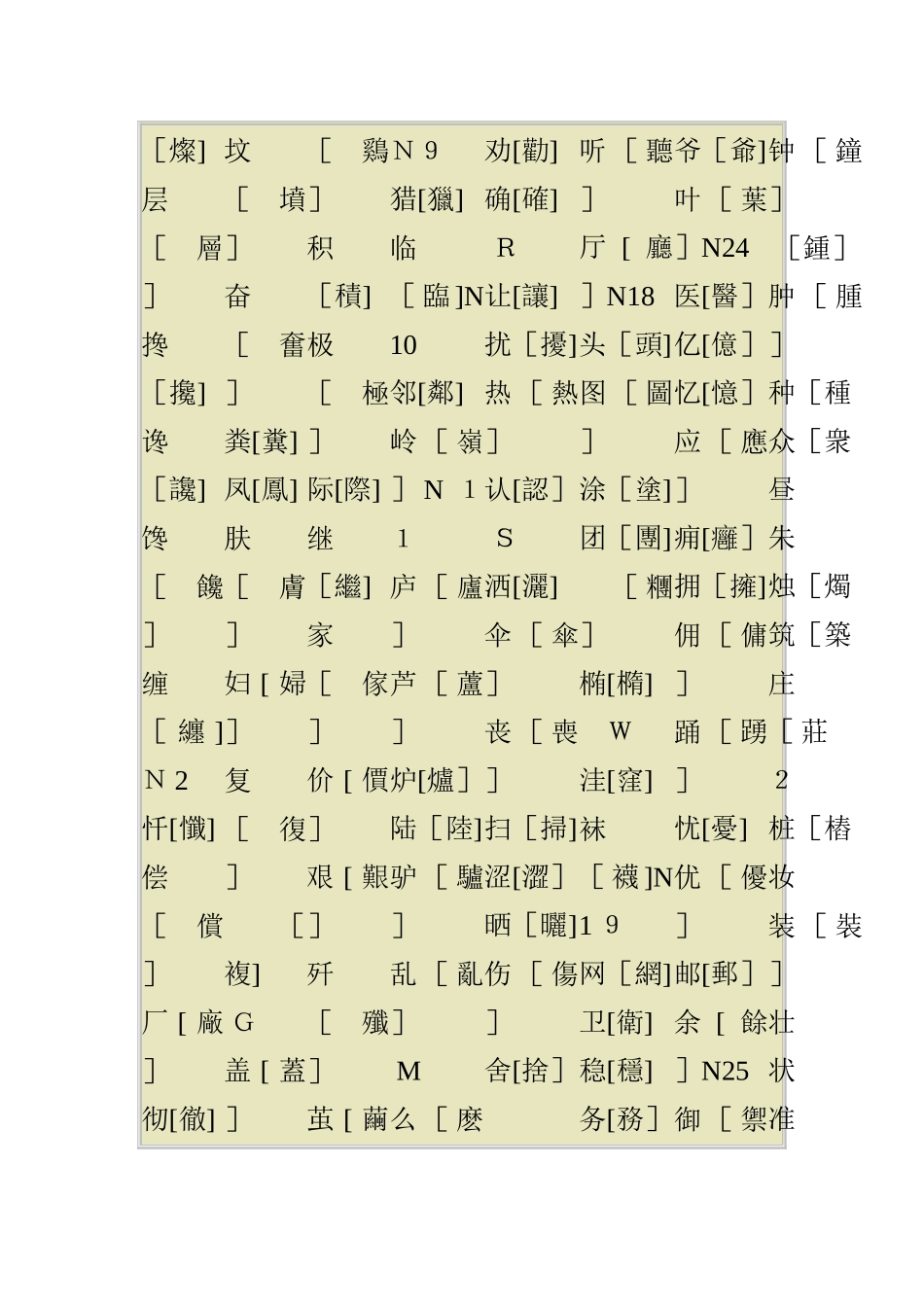 常见繁体字对照表_第3页