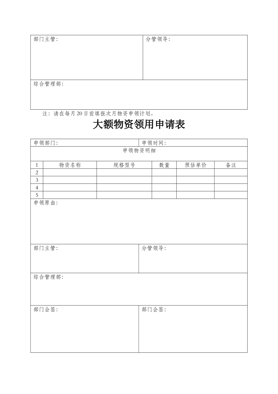 年办公用品设备领用申请表_第3页