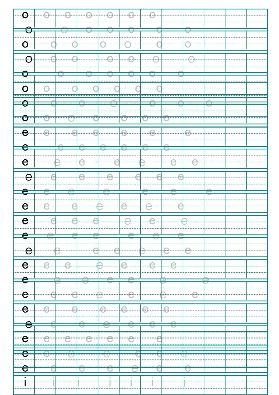 幼儿园一年级拼音描红-整张A4直接打印_第2页