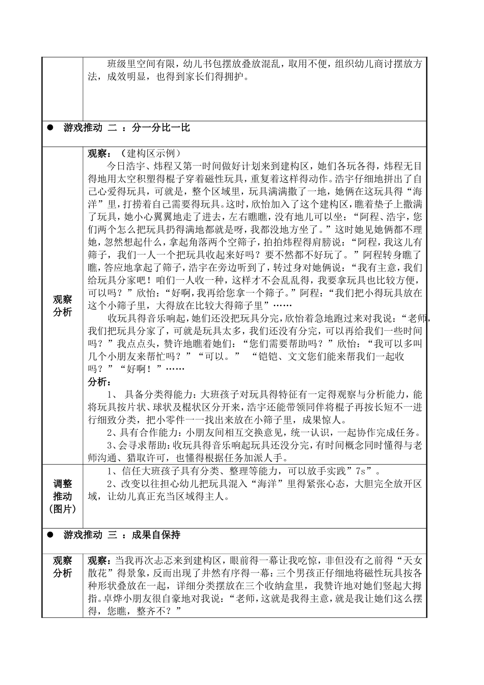 幼儿园大班活动区游戏教学案例展示：《我会整理》_第2页