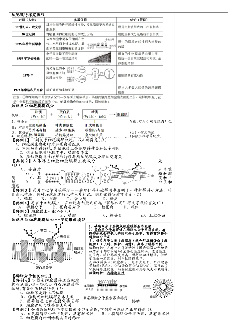 广东省肇庆市蓝精灵中学集体备课教案细胞的基本结构_第2页
