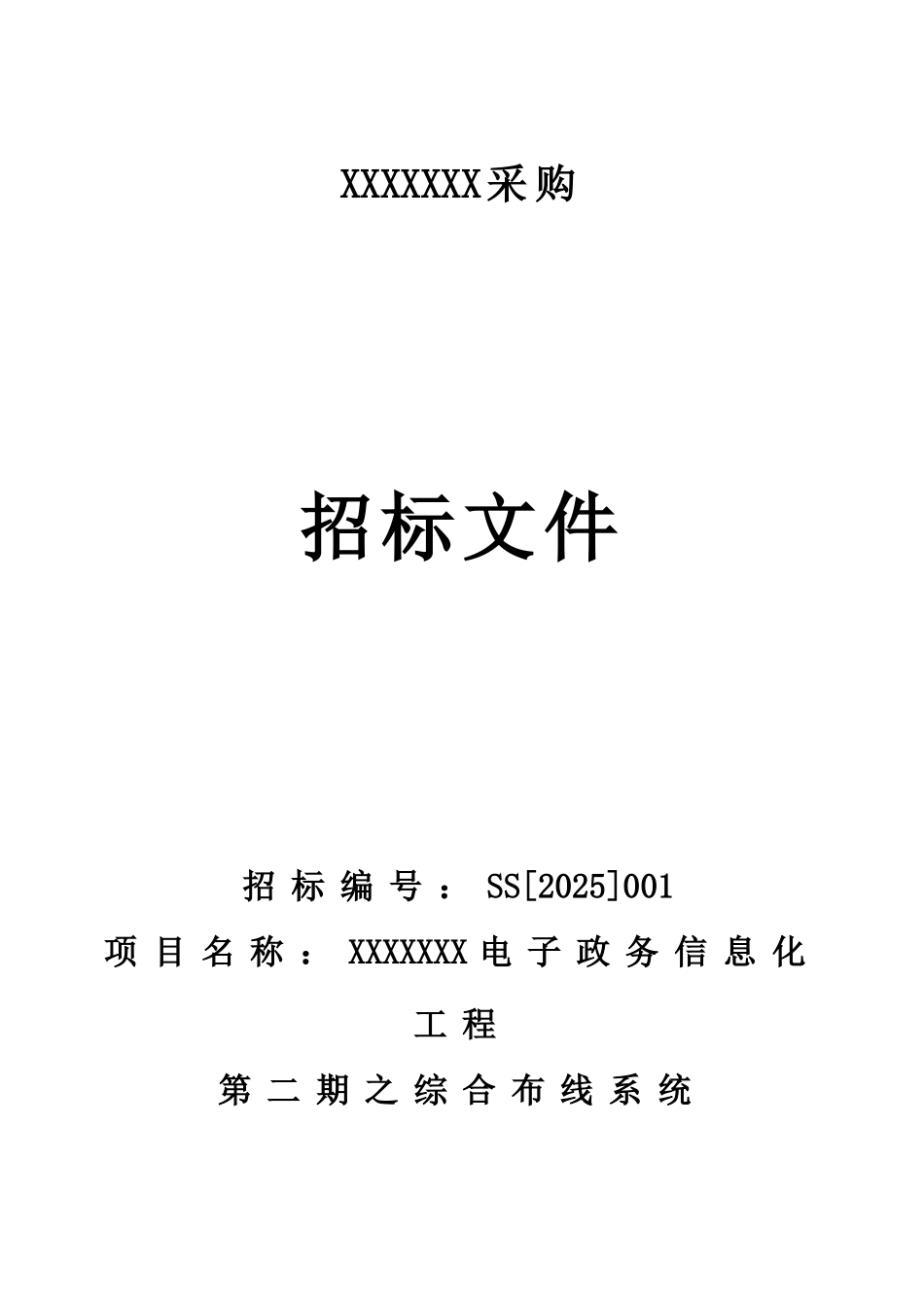 广州某电子政务信息化工程第二期之综合布线系统采购招标文件_第1页