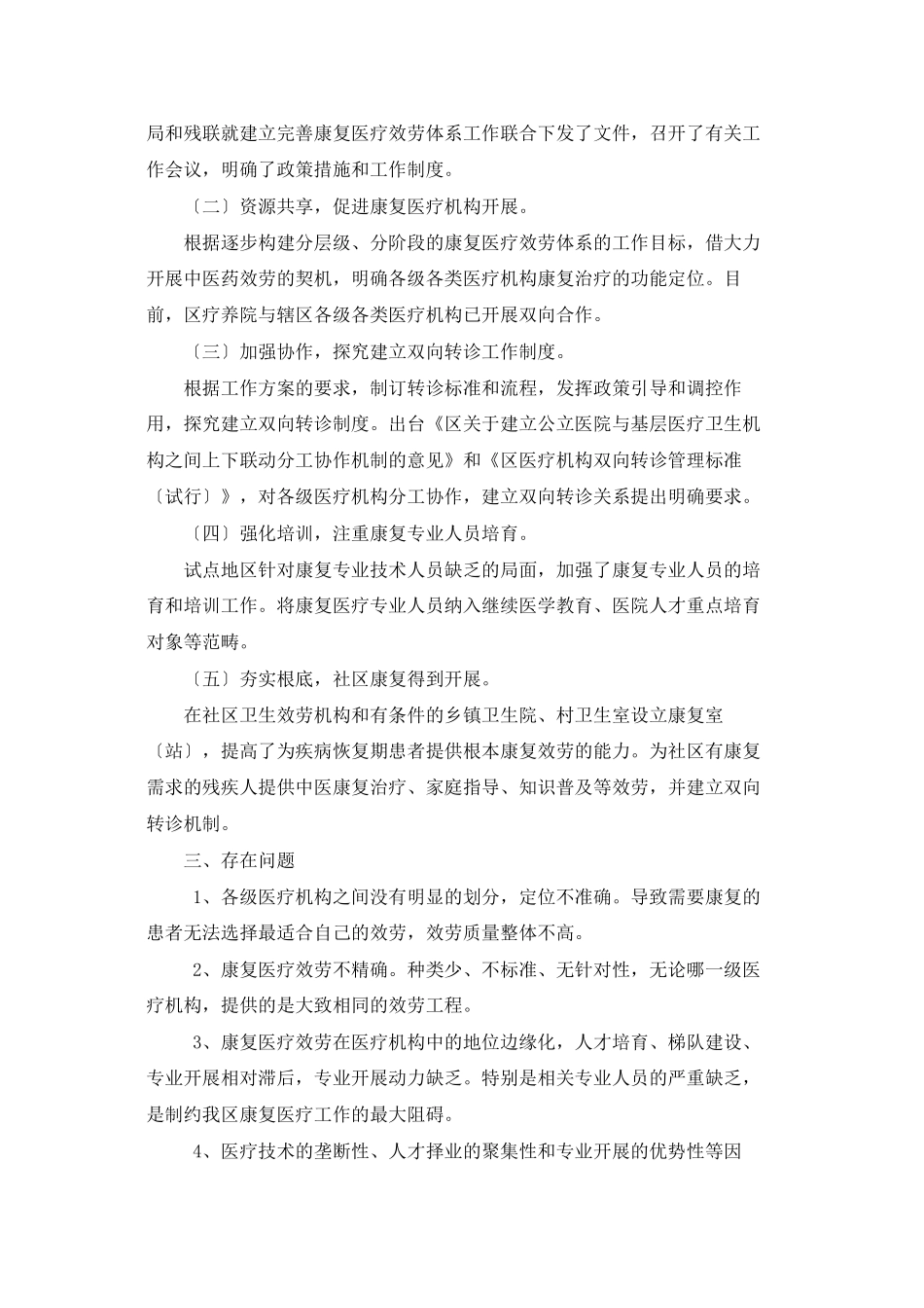 康复医疗体系建设工作总结_第2页
