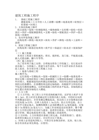 建筑工程施工程序