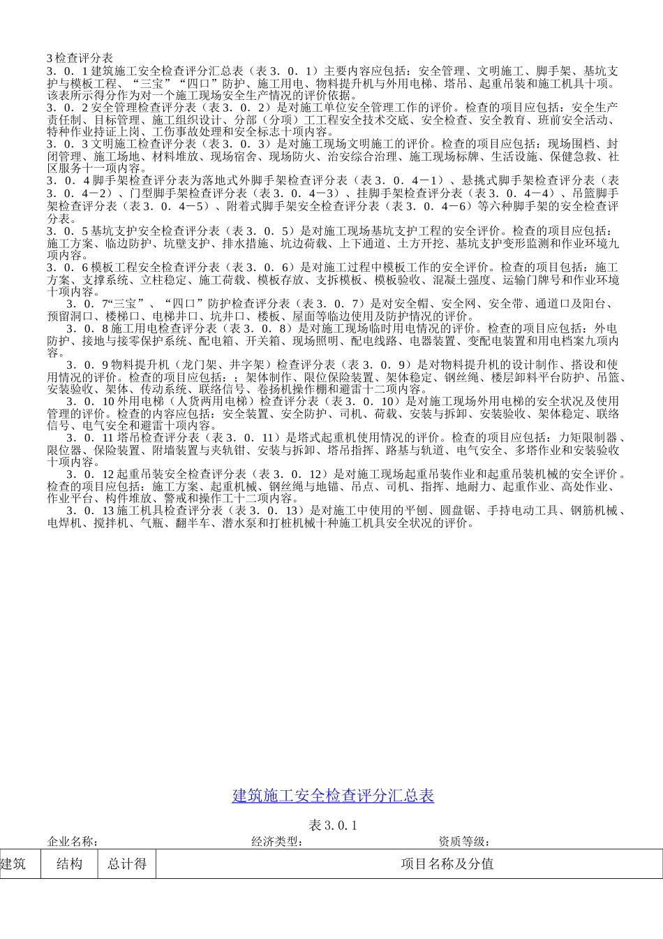 建筑施工安全检查标准评分表65695_第2页