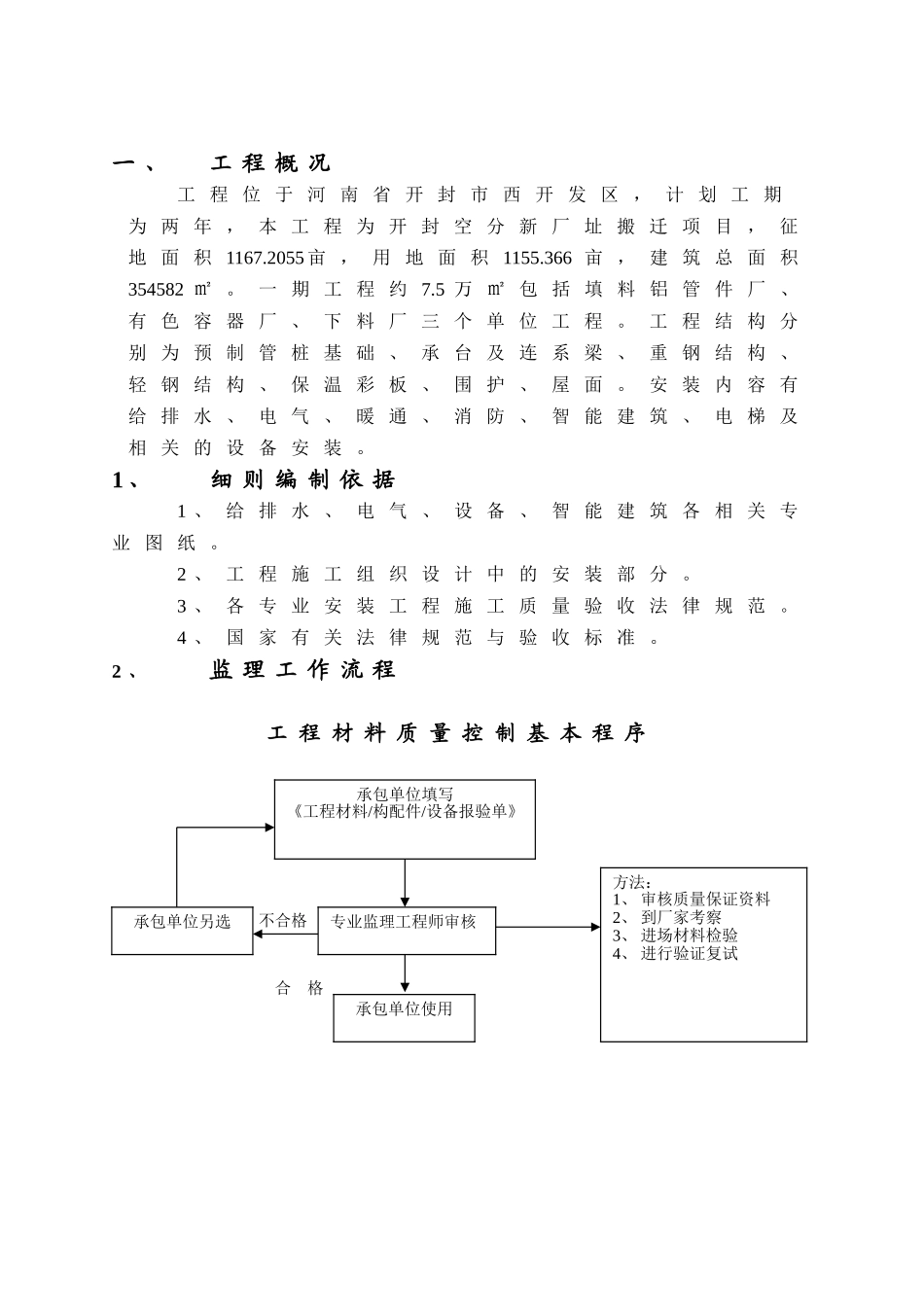 开封空分新厂址搬迁项目安装监理细则_第3页