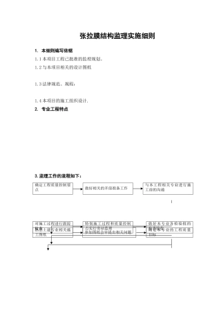 张拉膜结构工程监理细则