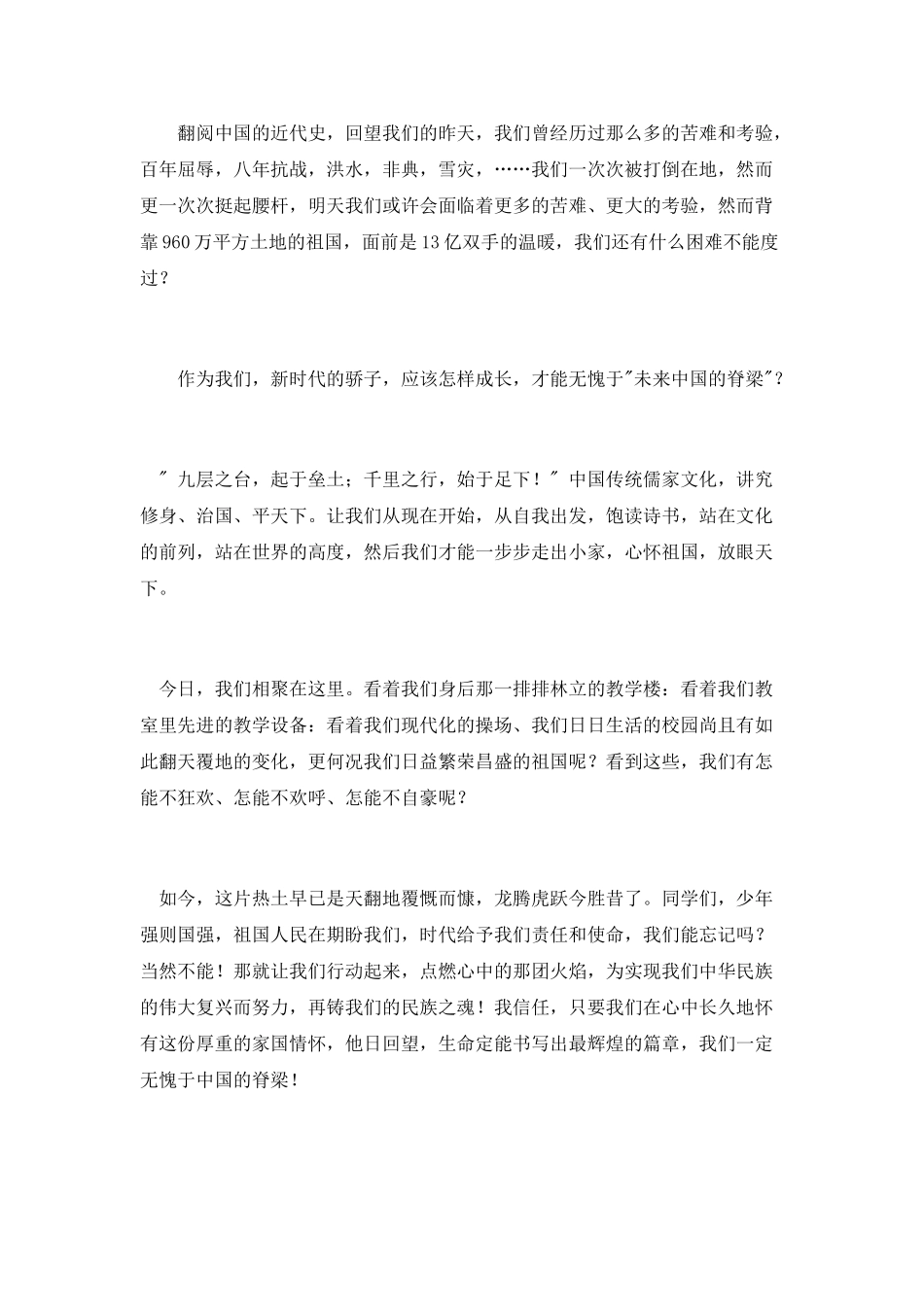 征文演讲：心系国家-胸怀天下_第2页