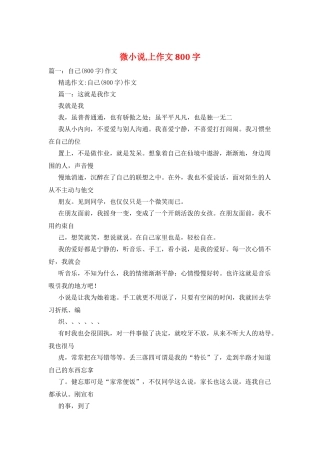 微小说-上作文800字