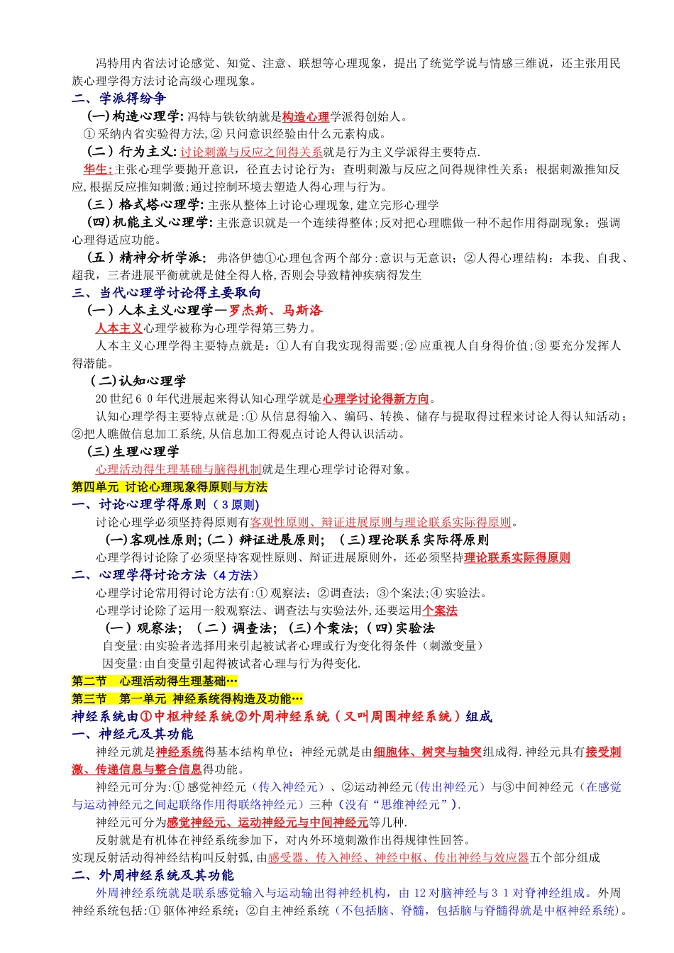 心理咨询师《基础知识》详细笔记整理_第2页