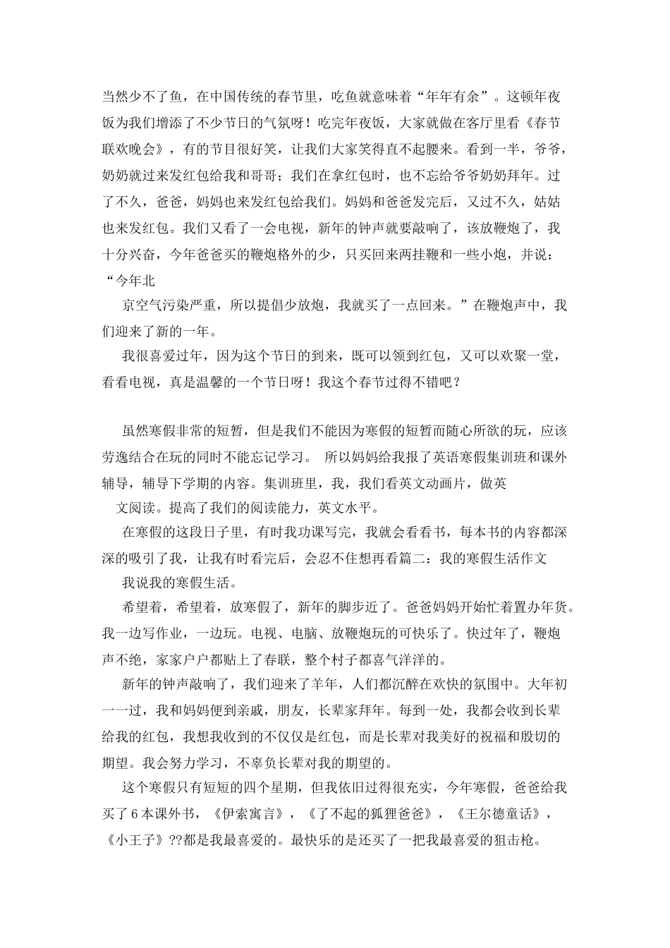 快乐的假期作文500字_第2页