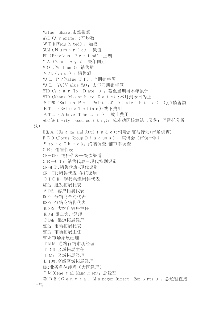 快消行业专业术语_第3页