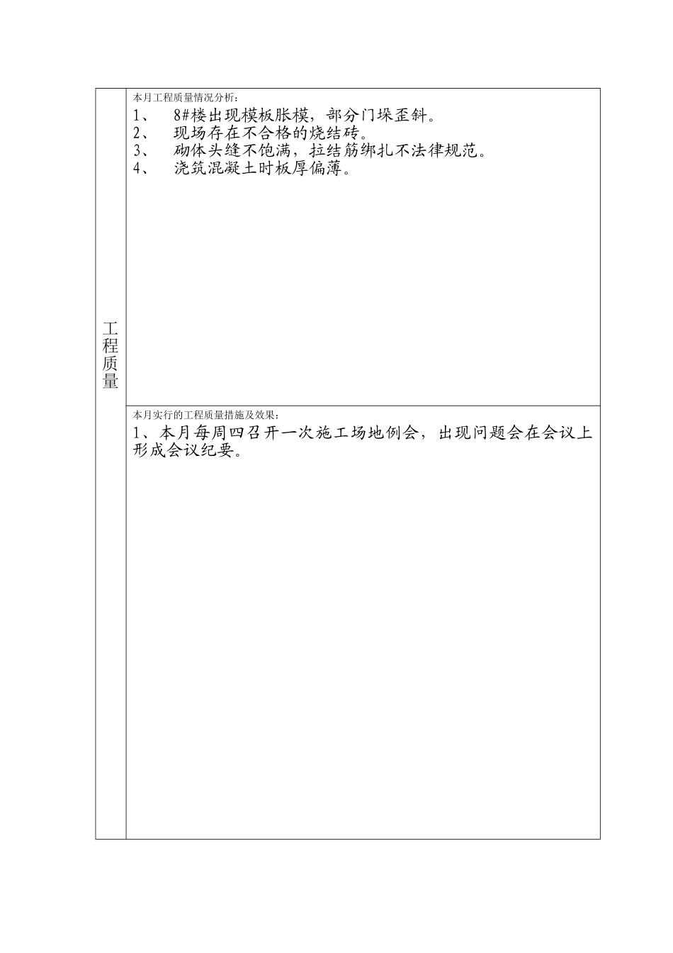 怡馨苑小区工程建设监理工作月报_第3页