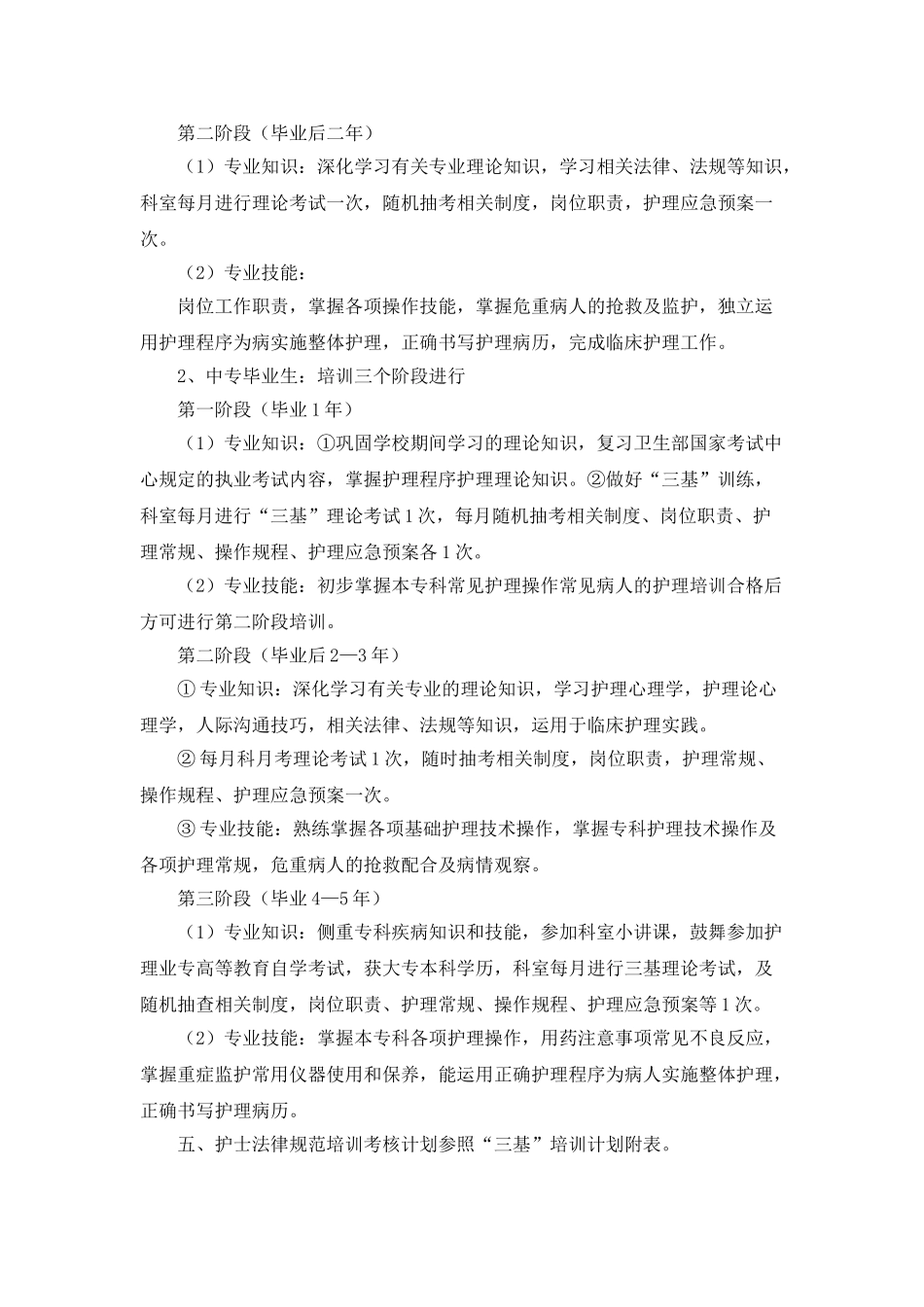 急诊科护士培训工作计划_第2页