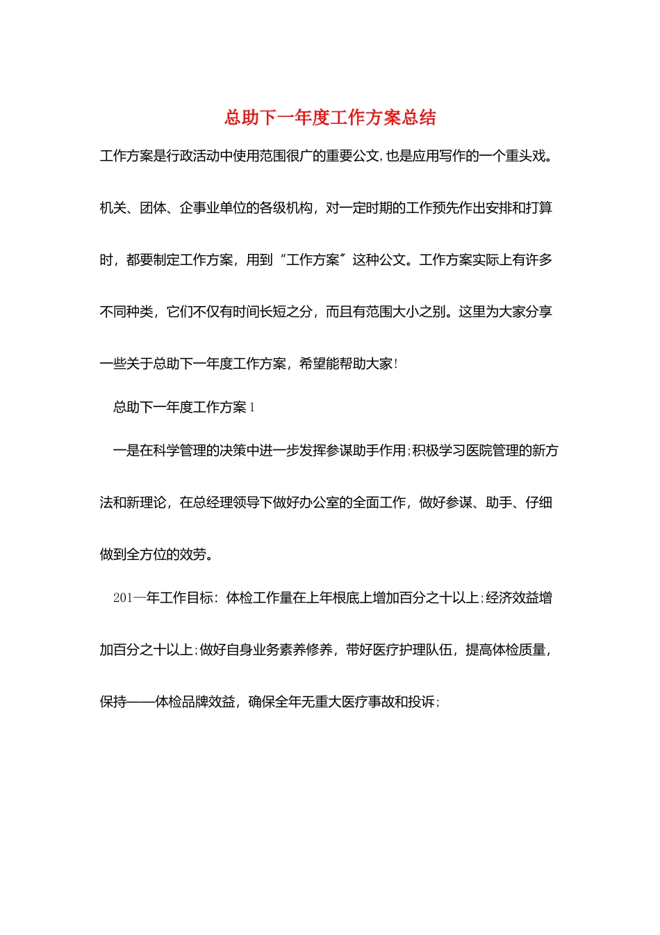 总助下一年度工作计划总结_第1页