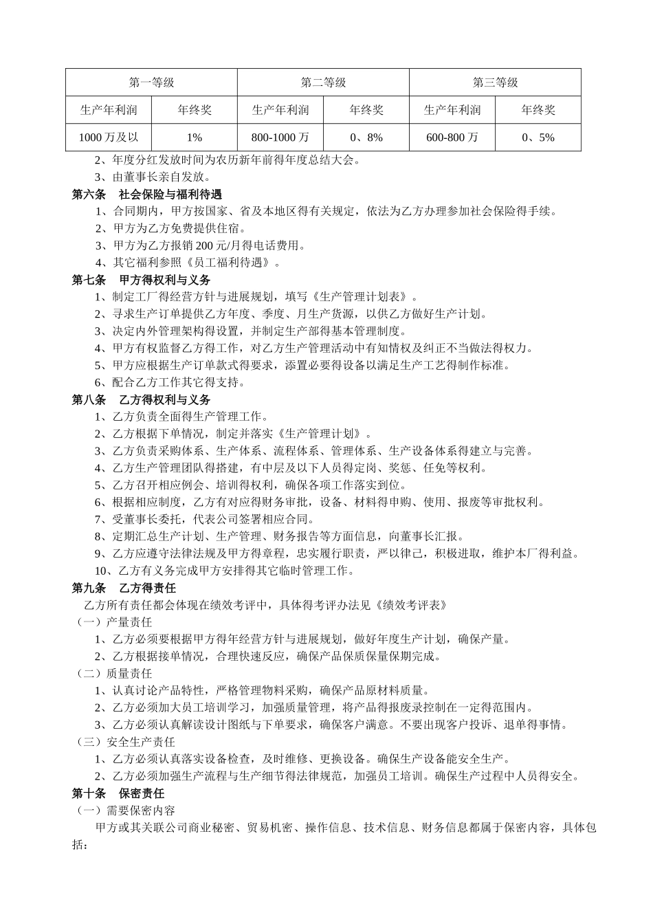 总经理劳动合同_第2页