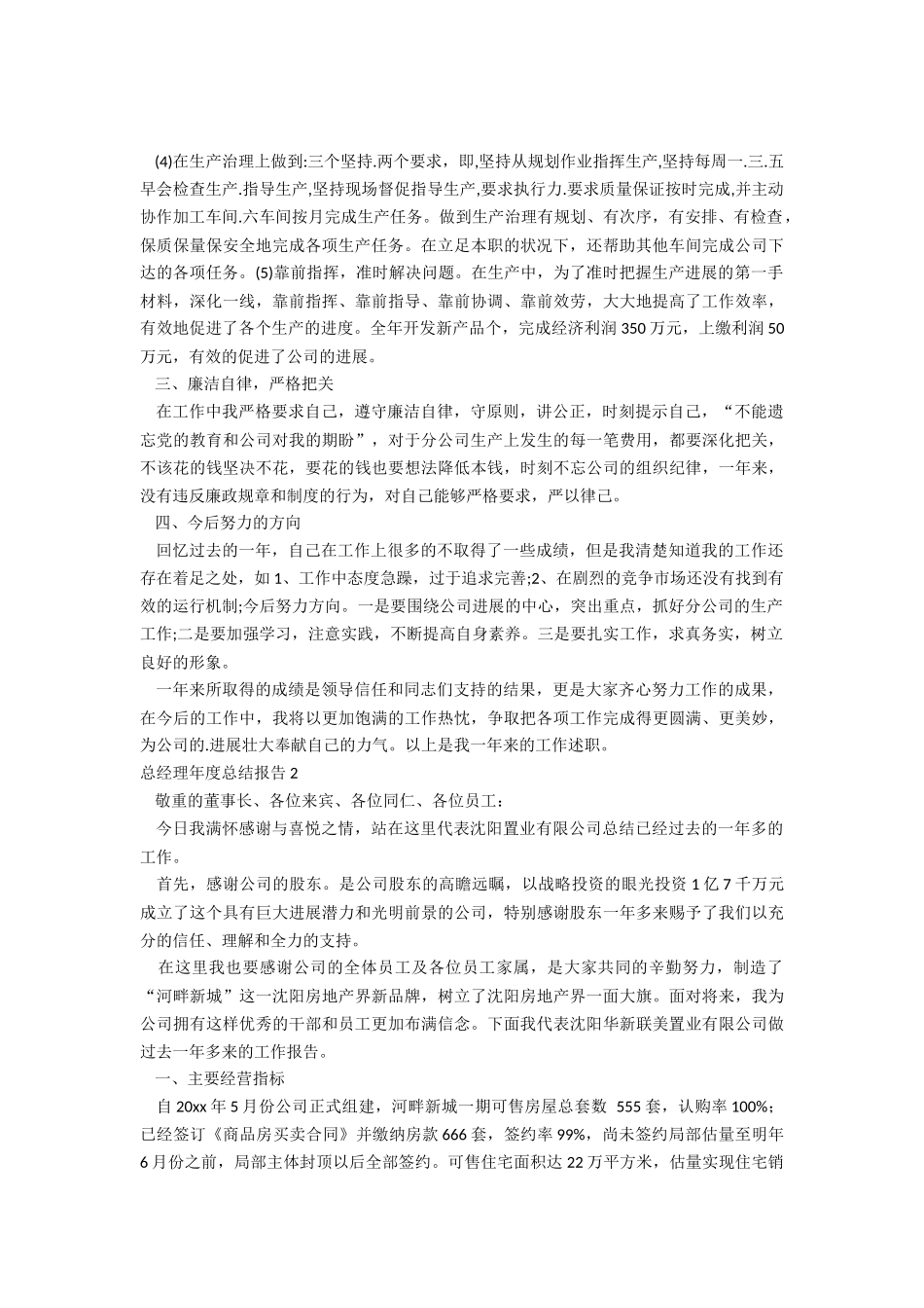 总经理年度总结报告_第2页