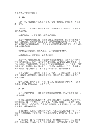 感悟人生的作文600字