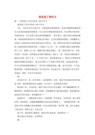 我发现了美作文