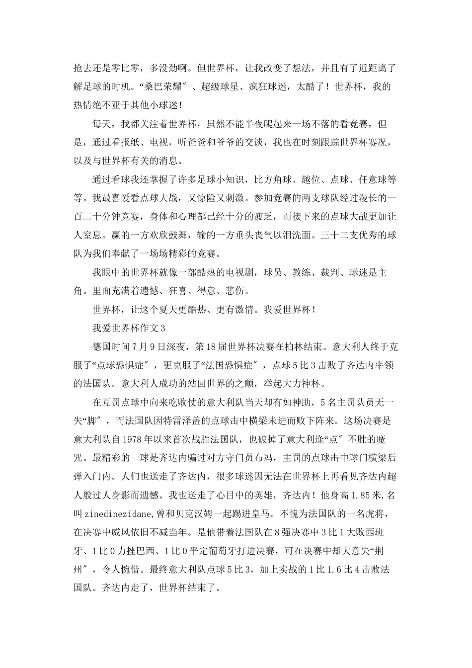 我爱世界杯作文_第2页