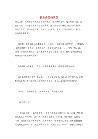 我生命里的天使