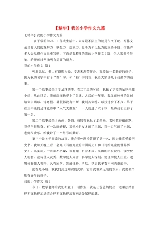 我的小学作文九篇