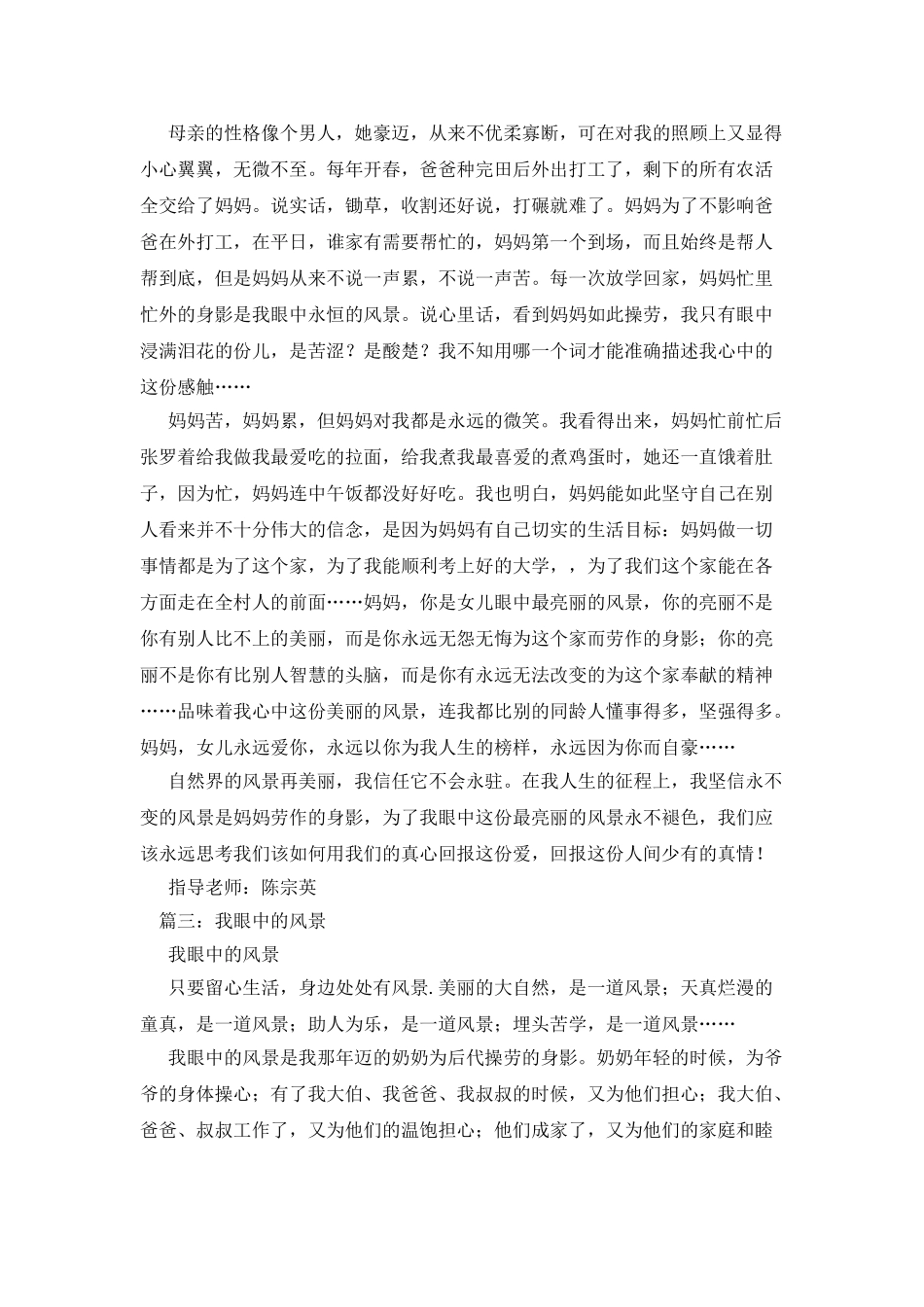 我眼中的风景-我眼中的风景作文500字_第2页