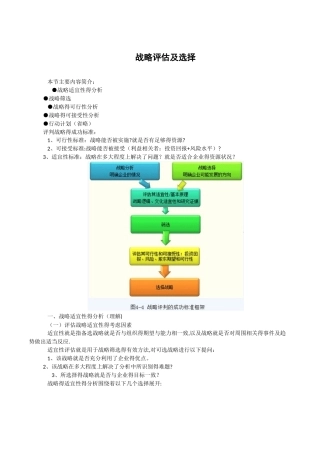 战略评估及选择