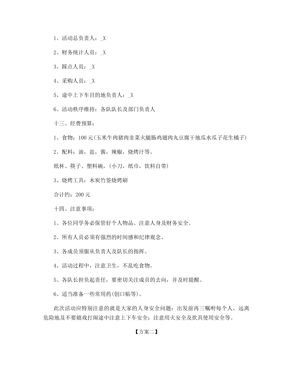 户外烧烤活动方案_第3页