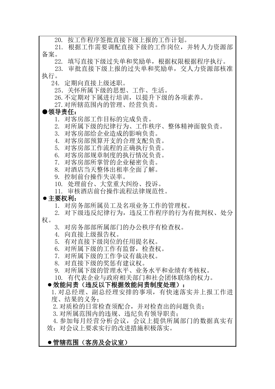 房务总监岗位职责说明书_第2页