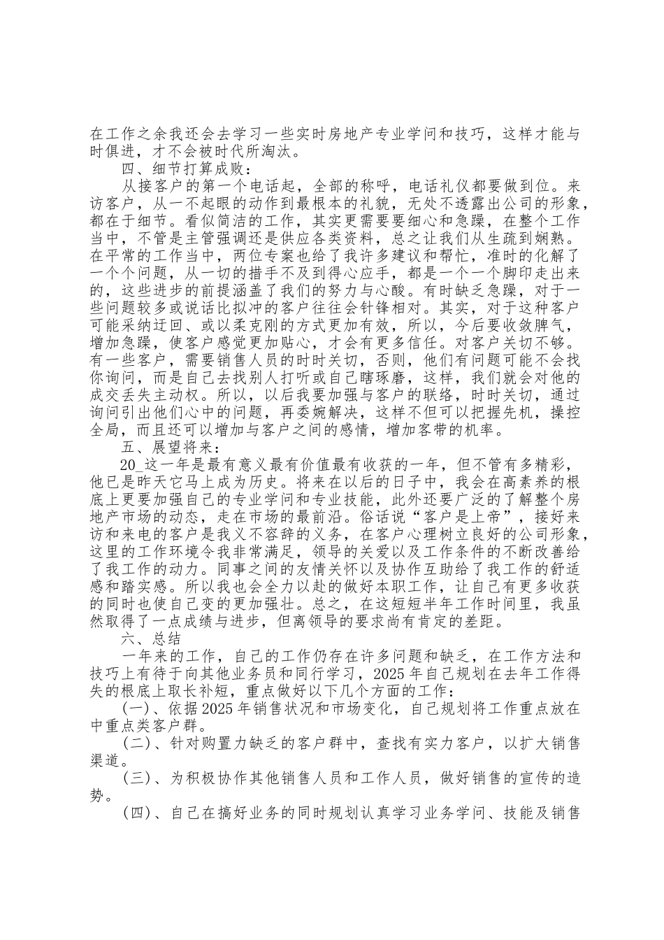 房地产销售总监年度总结五篇_第2页