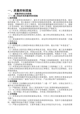 房建质量控制措施监理大纲