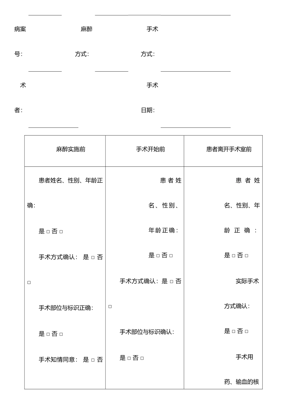 手术安全核查制度及三方核查表_第3页