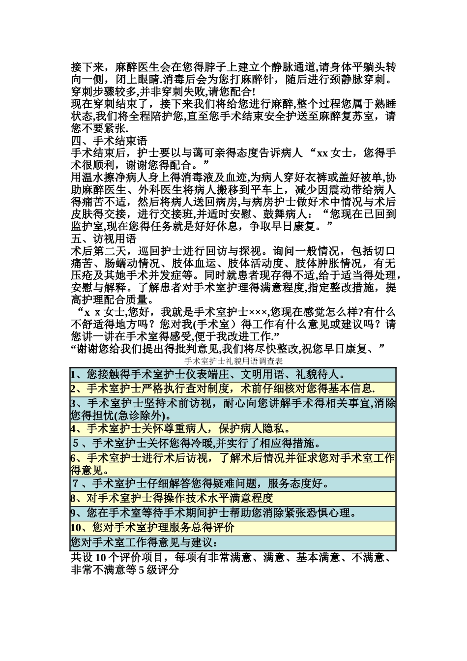 手术室礼貌用语_第2页