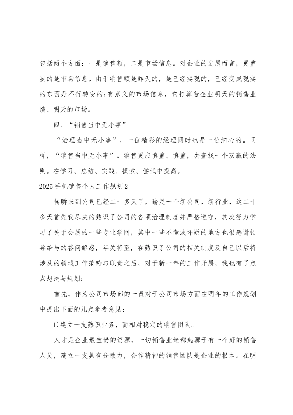 手机销售个人工作计划_第2页