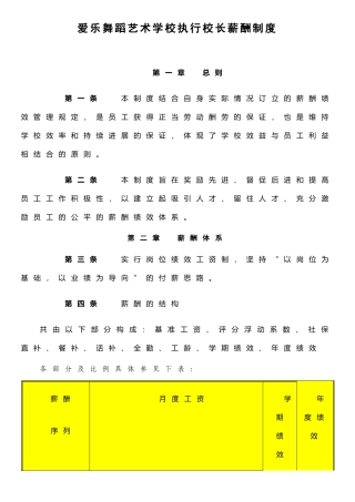 执行校长薪酬制度