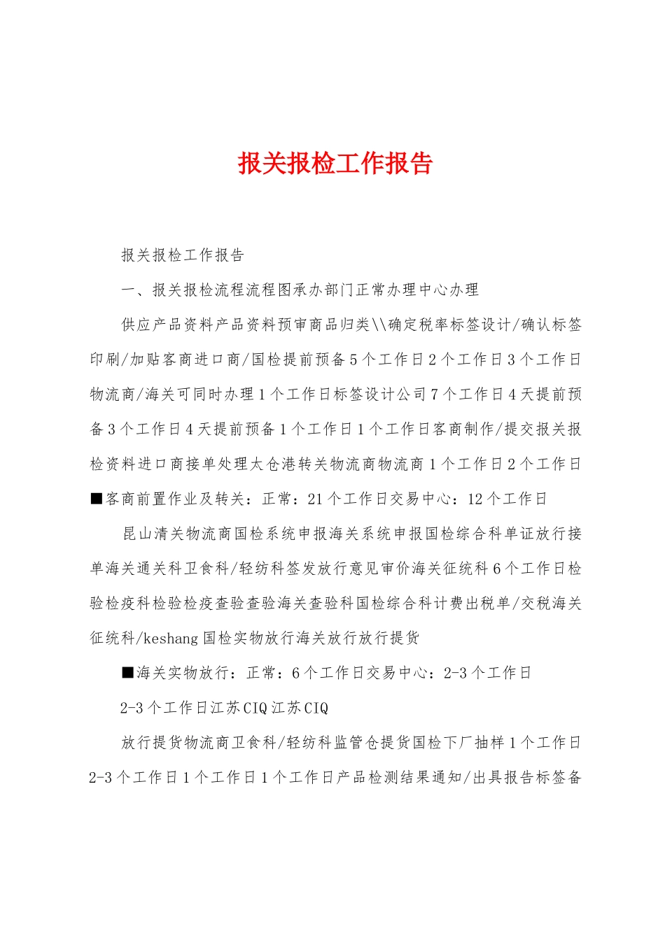 报关报检工作报告_第1页