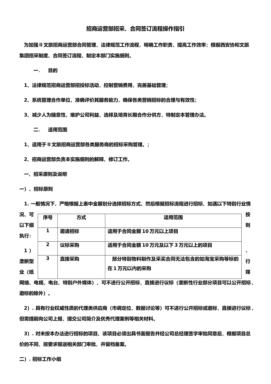 招商运营部合同签订流程操作指引。-_第1页