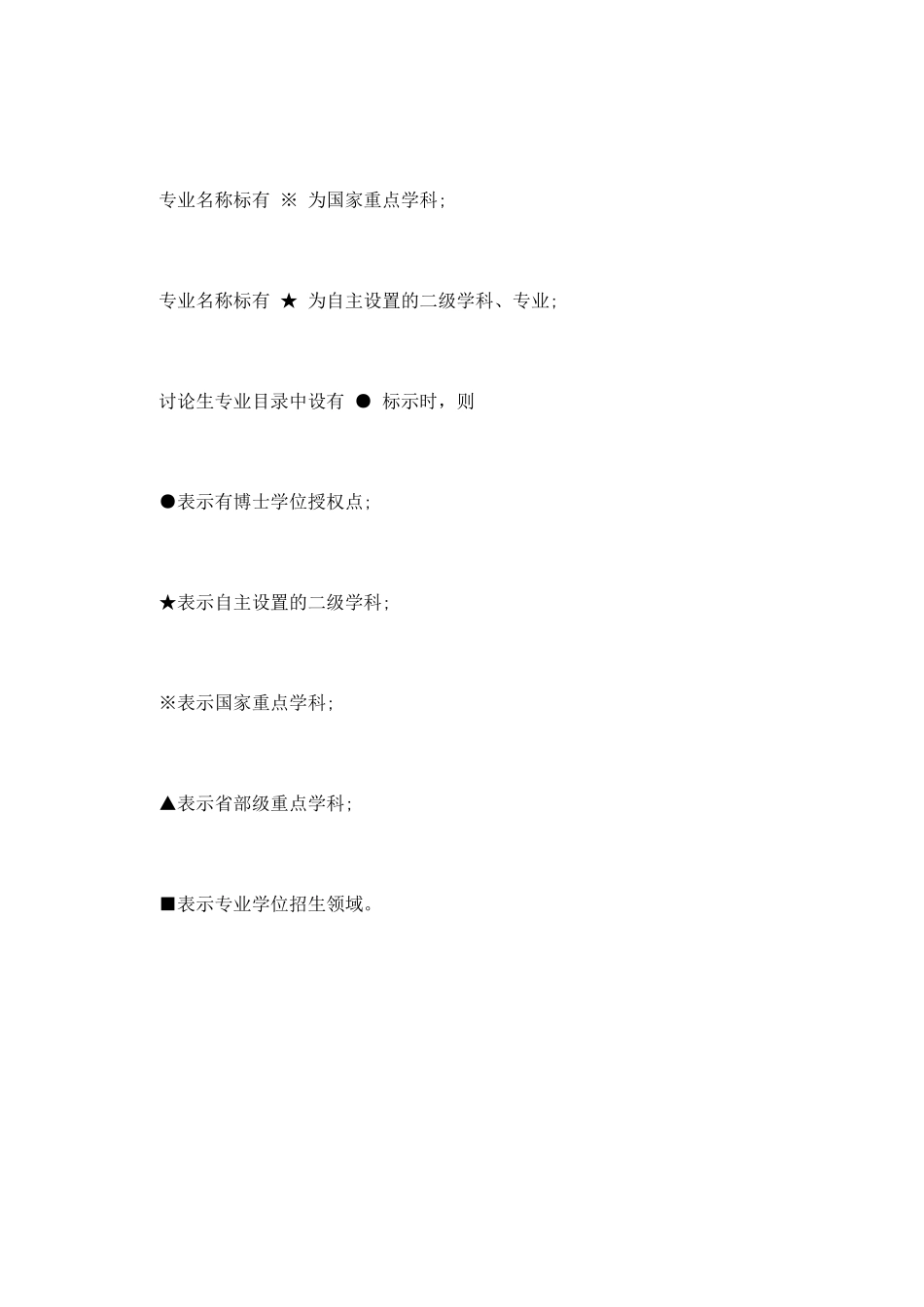招生专业目录中的特殊符号的含义_第2页