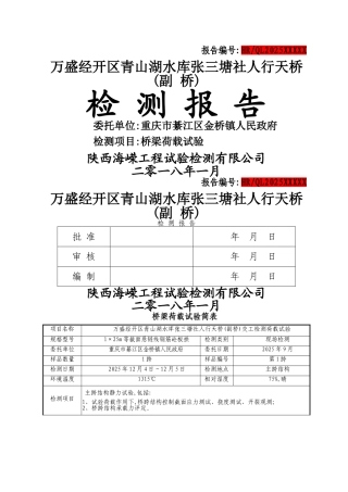拱桥荷载试验报告
