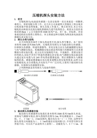 振动、位移探头安装方法
