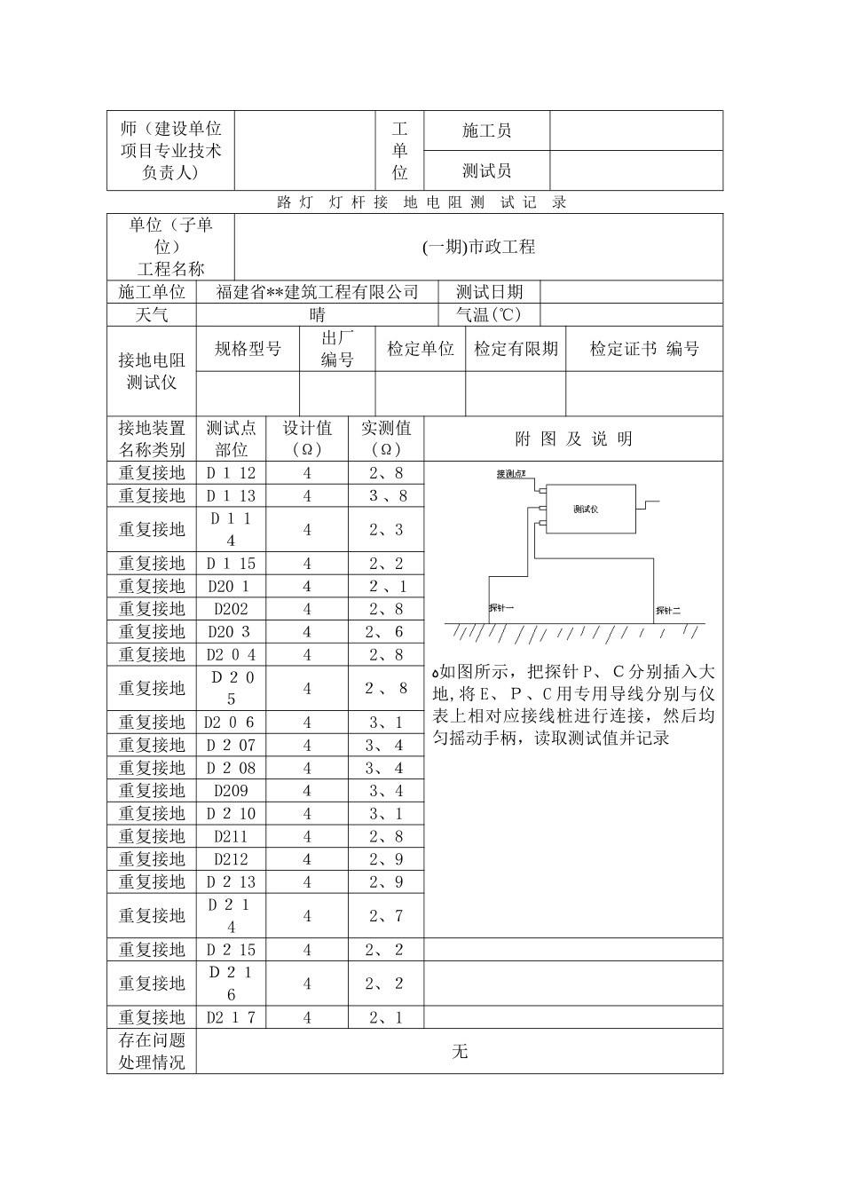 接地电阻测试记录表 _第3页