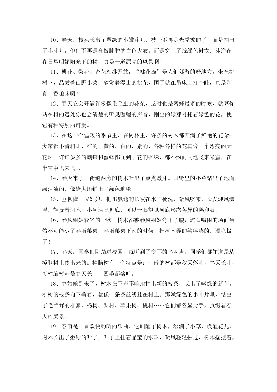 描写春天树木的优美句子_第2页