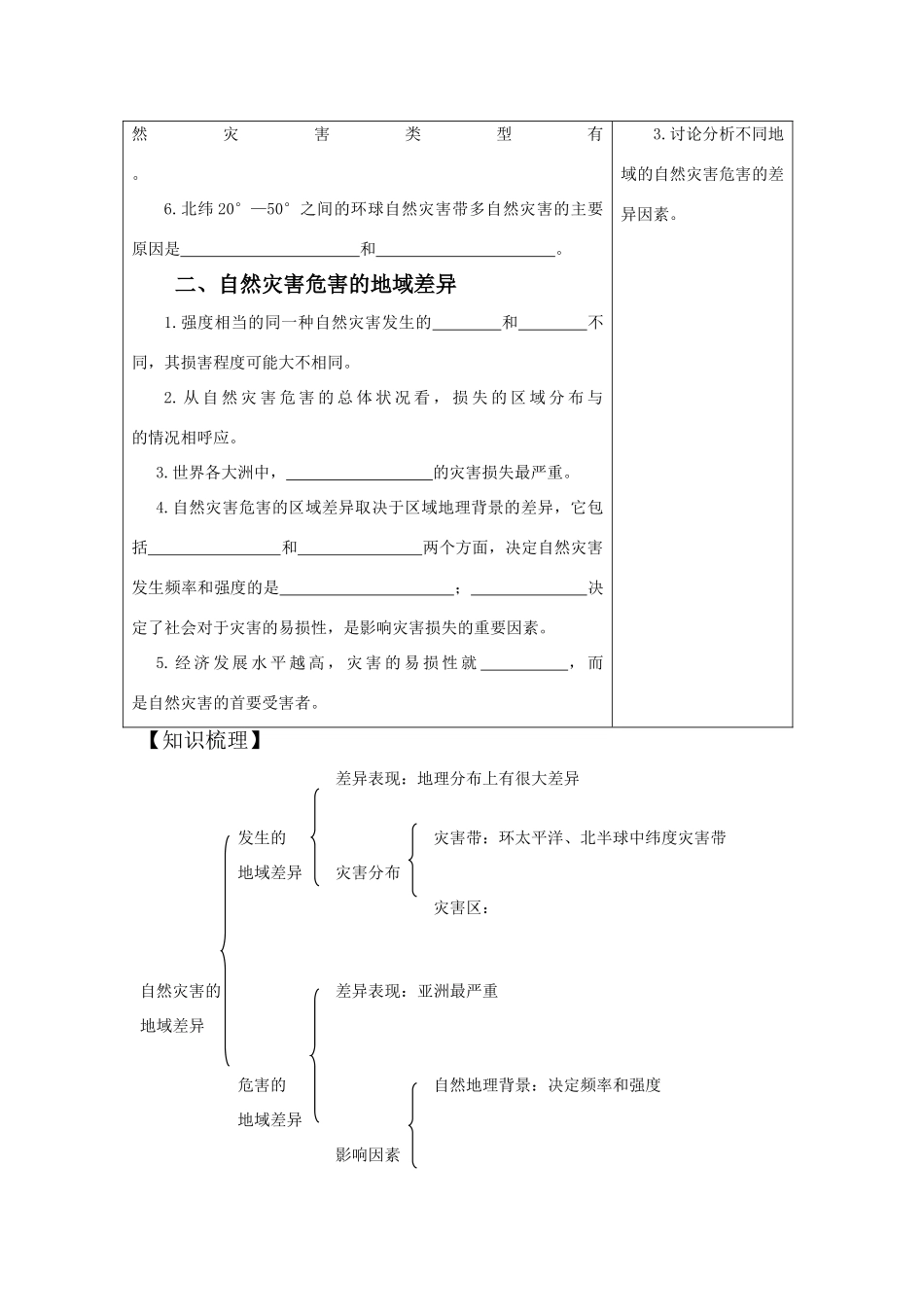 高中地理：3.1《自然灾害的地域差异》学案 鲁教版选修5_第2页