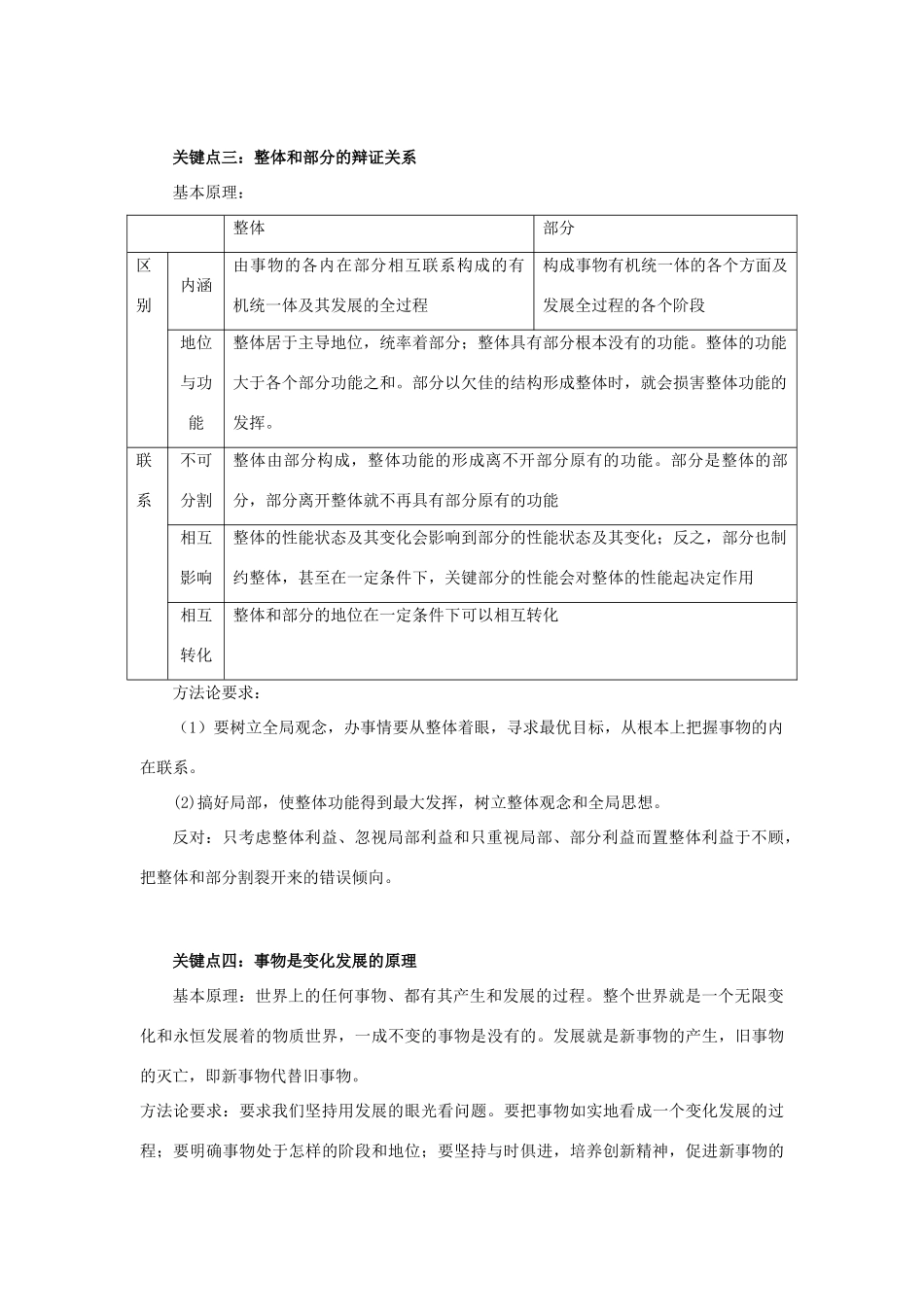 高考政治 关键知识复习素材 新人教版必修4_第3页
