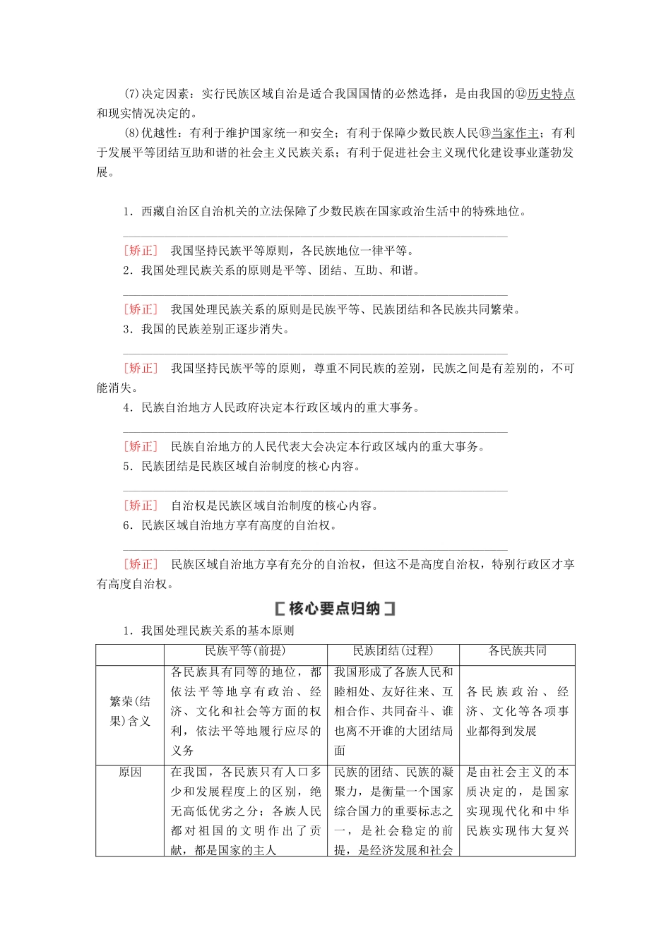 高考政治一轮复习 第7单元 发展社会主义民主政治 第19课 民族区域自治制度和宗教工作基本方针教学案 新人教版必修2-新人教版高三必修2政治教学案_第2页